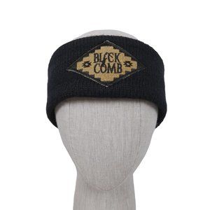 Vintage Black Comb Wool & Fleece Headband by Merkley in Black